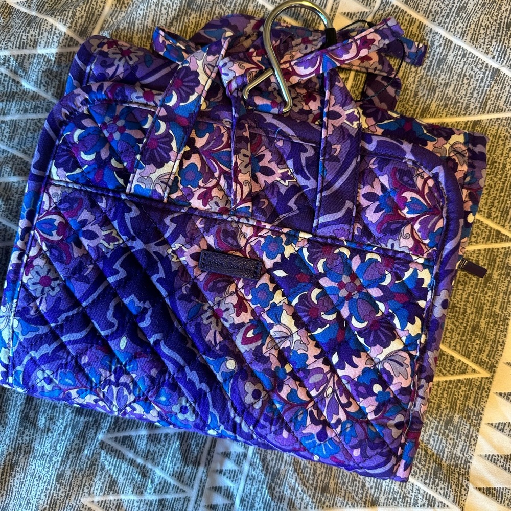 Vera Bradley purple floral hanging toiletries bag